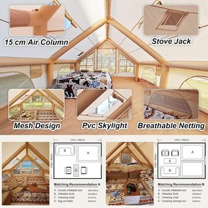 Bán buôn lều cắm trại bơm hơi Glamping hot năm <span class=keywords><strong>2025</strong></span> cho những chuyến phiêu lưu ngoài trời của bạn - Product Image 6