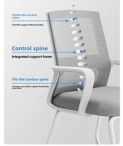 Usine directe confortable noir haut dossier maille <span class=keywords><strong>chaise</strong></span> de bureau ordinateur <span class=keywords><strong>chaise</strong></span> de jeu sans roues <span class=keywords><strong>prix</strong></span> bon marché - Product Image 5