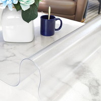 Nappe de table en PVC transparent de 2 mm, 100x180 cm, faible MOQ, nappe en PVC transparent mat, imperméable et anti-taches pour la fabrication DIY