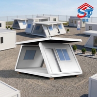 Maison conteneur pliable moderne de type X, 40 pieds, pour hôtel, panneaux sandwich respirants, installation rapide, déplaçable