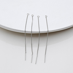 Electroplated S925 Silver Needle Earring Accessories <b>Chain</b> For Earring Making DIY Jewelry Findings Women's Jewelry Components - Product Image 5