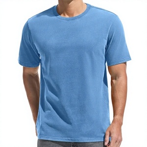 เสื้อยืดคอกลมผ้าฝ้าย 100% หนัก 250 กรัม/ตร.ม. สำหรับผู้ชาย ผลิตโดย OEM พร้อมโลโก้สั่งทำพิเศษ - ซักแบบ Stone Washed ให้ดูเก๋ไก๋ เหมาะสำหรับใส่ในช่วงฤดูร้อน - Product Image 2