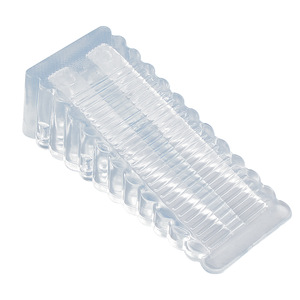 Tope de Puerta Trapezoidal Transparente de PVC, Montaje en Suelo, Fácil Instalación, Diseño Minimalista, Bloqueador de Puerta Tipo Estándar - Product Image 1