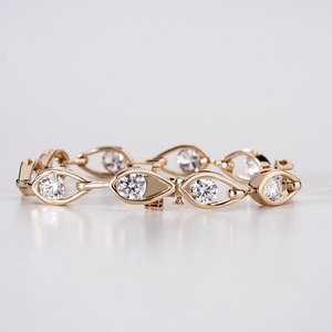 Lab Grown Diamond Bracelet in 14K <b>Solid</b> <b>Gold</b> for Women Elegant Fine Jewelry with Sparkling Diamonds and Lasting Timeless Shine - Product Image 2