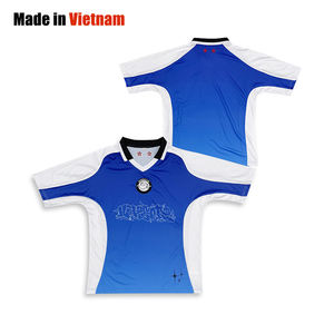 100% Polyester Unisex Sublimated Soccer Jersey Customizable Breathable Short <b>Sleeve</b> <b>Mesh</b> Fabric Football T-Shirt - Product Image 1