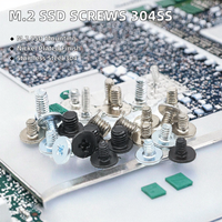 Винты для крепления M.2 SSD, M2*3мм, никелированные, из нержавеющей стали 304, класс прочности JIS/ISO 4.8, метрические/дюймовые, для ноутбуков, с большой плоской головкой