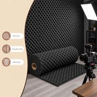 Feuille de mousse insonorisante en rouleau pour isolation acoustique, idéale pour salles de streaming et revêtement mural