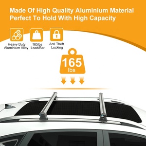 Barre transversale de toit de voiture en alliage d'aluminium universelle, capacité 60 kg, compatible <span class=keywords><strong>4x4</strong></span> - Product Image 4