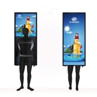 Sac à dos publicitaire LED portable pour extérieur, panneau publicitaire ambulant, affichage numérique mobile, boîte lumineuse pour la promotion