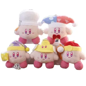 New Anime Star Kirby Plush Kirby Wear Shoes Stuffed Peluche High Quality  Toys Christmas Birthday Great Gift For Children