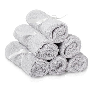 Lingettes pour bébé en coton biologique personnalisées avec logo, 10 x 10 pouces, douces, en bambou et en coton, serviettes pour le visage de bébé, éponges, lingettes réutilisables multi-usages, <span class=keywords><strong>serviette</strong></span> pour le visage - Product Image 3