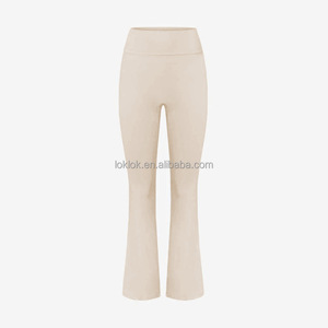 Pantalones de Yoga con Logotipo en la Cintura, Cintura en Forma de V Totalmente Personalizada, Leggings de Yoga de Cintura Alta Elástica, Elásticos en Cuatro Direcciones, Sin Costuras, Ligeros - Product Image 2