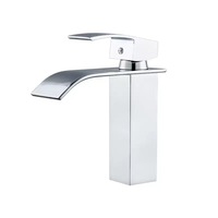 Robinet moderne monotrou à commande tactile en acier inoxydable avec cartouche céramique pour lavabo de salle de bain et comptoir de toilettes
