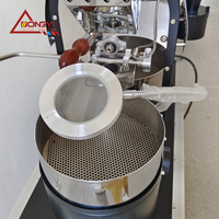 Tostador de Café de Muestra Pequeño de 500g 600g para Exhibición en Tiendas o Uso en Laboratorio, Sistema de Calentamiento Eléctrico y a Gas