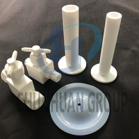Tiras de Plástico PTFE Resistentes a Químicos y Perfiles de Formas Especiales Personalizados para Mecanizado CNC, Divisor de Flujo Industrial de PTFE