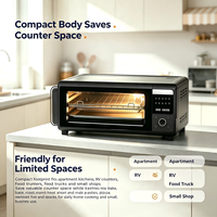 Four à convection numérique - Capacité 18L - Boîtier en acier inoxydable pour usage domestique et hôtelier