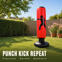 Sac de frappe gonflable pour enfants, colonne de boxe de 158 cm de haut, en PVC épaissi, base ronde sur pied, vente en gros, OEM, ODM, usine