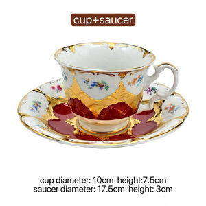 Juegos de Té y Café de Porcelana Fina Personalizados, Tetera Europea de Lujo con Borde Dorado para Regalo de Boda y Cumpleaños - Product Image 4