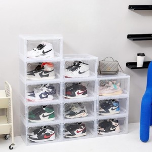Hot Selling Clear Shoe Box Storage Stackable Storage Magnetic Foldable Plastic Transparent Acrylic Shoe Storage Box