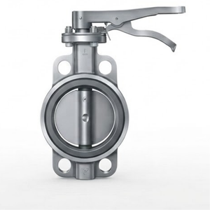 Válvula de Mariposa Industrial Tipo Wafer Clase 150 de Acero Inoxidable CF8 CF8M, Válvula de Control de Flujo Manual - Product Image 1