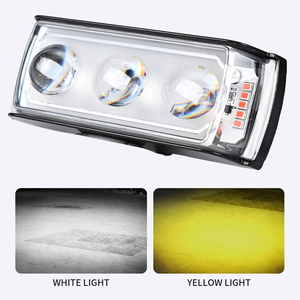 Yongyou Dreifach-Optik-Motorrad-Fahrlicht mit Gebogener Transparenter Abdeckung Zweifarbiges Licht für Dirt Bike und UTV Modifikation - Product Image 4