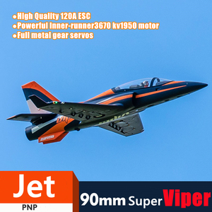 Avion RC FMS <span class=keywords><strong>90mm</strong></span> à ventilateur cannelé <span class=keywords><strong>EDF</strong></span> Jet Super Viper 6 canaux avec ailerons, envergure 1400, grand modèle, avion de loisir, PNP - Product Image 3