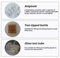 Nouvelle machine de remplissage et de scellage automatique de flacons monodoses TES ALG-2/1-2ML, flacons ampoules, liquides cosmétiques, fabrication d'ampoules en verre