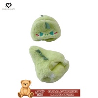 Peluche Ours en Peluche Personnalisable Vêtements Accessoires Décoratifs Dinosaure Vert Motifs Logo Imprimables Tissu Polyester & Coton