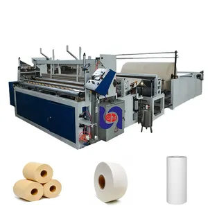 Maquina automatic de fabrica para hacer rollos de papel desechables, embalaje de fabrica