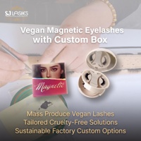 En gros, Faux cils faits main légers, magnétiques, en paire, 3D à clipser, réutilisables, avec nano-aimants, pour la beauté