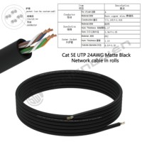 Cat5E kabel Ethernet, bulat UTP 24AWG UTP lembut 4 pasang CE beberapa putaran tembaga 100% oksigen Gratis kabel Patch tembaga kabel Cat5E