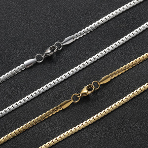 Chaîne en acier inoxydable NK cryptée de 3 mm, Collier Hip Hop en acier inoxydable, Collier de mode Tanjing Lijing - Product Image 2