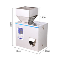 Petite machine semi-automatique de remplissage de poudre d'assaisonnement de farine de sel de nourriture, de cosmétiques et de produits chimiques, 1-500g