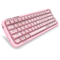 MOFII New Design Crystal Keycaps Custom 65% PC Office Wired Wireless Tri Mode Office Keyboard Rgb