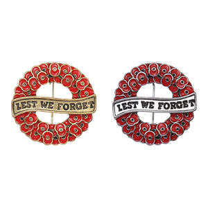 Hatırlama günü emaye Pin unutmak diye askerler arkadaşlar için kırmızı haşhaş çiçeği broşu yaka rozeti takı hediye - Product Image 4