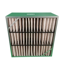 Filtre plissé en tissu non tissé avec maille métallique laminée et cadre en aluminium pour systèmes CVC commerciaux et industriels