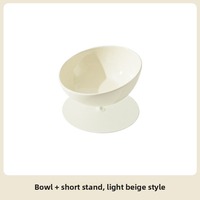 Bol pour animaux de compagnie en céramique incliné surélevé, design 2026, écologique, pour chat et chien, avec support en métal, col surélevé, solide