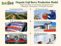 EU-standaard gedroogde wolfberry vruchten OEM-service laboratorium getest superfood ingrediënt hoge anthocyanen gecertificeerde plant