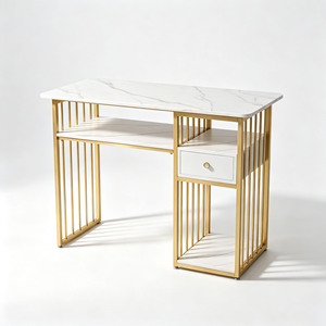 Table de manucure en promotion pour salon de beauté avec tiroirs de rangement - Product Image 1