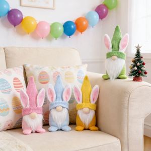 New Decorations Spring Standing Rabbit Plush <b>Dolls</b>, Faceless Gnome Ornaments, Easter & Christmas Home Party Supplies - Product Image 3