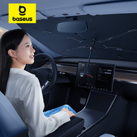 Pare-soleil de voiture Baseus en forme de parapluie, effet rafraîchissant excellent, large compatibilité - Protection solaire estivale pour pare-brise avant