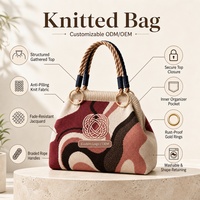 Sac à main tricoté bohème durable avec poignée en corde, idéal pour les trajets quotidiens et les activités de plein air, personnalisable ODM/OEM