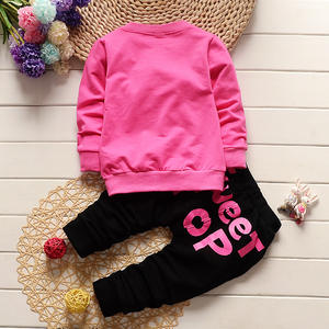 Conjunto de Ropa Deportiva para Niña, 2 Piezas, Sudadera con Capucha y Pantalones Deportivos, Estampado de Letras, Tela de Poliéster/Algodón - Product Image 6