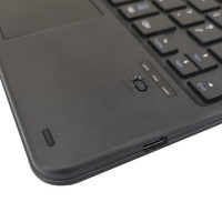 Keyboard Nirkabel Portabel Ultra Tipis Universal Bluetooth 3.0 7 Warna Keyboard dengan Lampu Latar dan Baterai Isi Ulang Terpasang