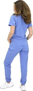Vente en gros d'uniformes hospitaliers de costume de gommage d'infirmière médicale pantalon de jogging à manches courtes ensembles d'uniformes de gommages de figue d'infirmière - Product Image 6