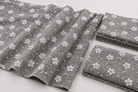 Tissu tricoté brodé de sequins blancs et de perles florales pour robe de mariée, robe de soirée, filles et garçons