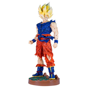Figura de Acción de Anime de Dragon Ball, Super Saiyan, Daño de Batalla, Mono Goku Vegeta, Decoración de Mano Grande, Gogeta - Product Image 1