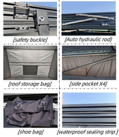 Tenda Atap Mobil Otomatis Bentuk Z Dua Lapis Tahan Air Empat Musim dengan Cangkang Keras Jendela Besar Aluminium Tenda Atap Pop Up