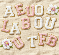 Patchs en lettres chenille autocollants, patchs brodés personnalisés pour vêtements, sacs à dos, trousses de maquillage, cadeaux DIY, décoration
