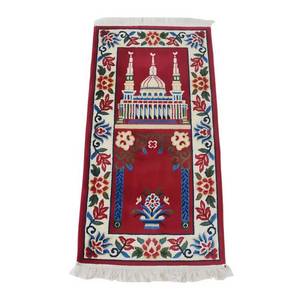 Alfombra de oración tejida con diseño étnico de jarrones, venta al por mayor de fábrica, poliéster transpirable, lavable, acolchada, alfombra musulmana hecha a máquina - Product Image 1